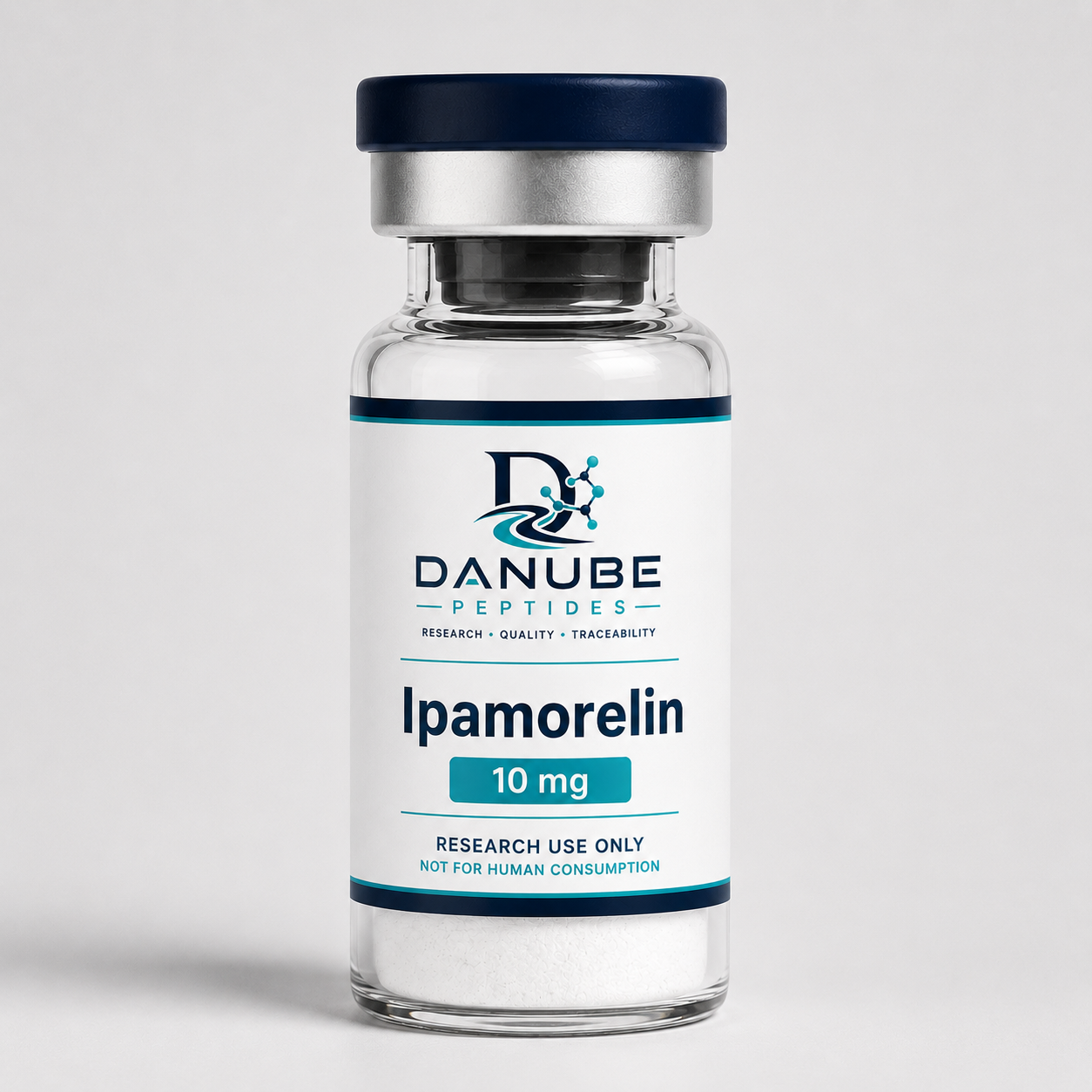 Danube Peptides Ipamorelin 10 mg laboratory research vial